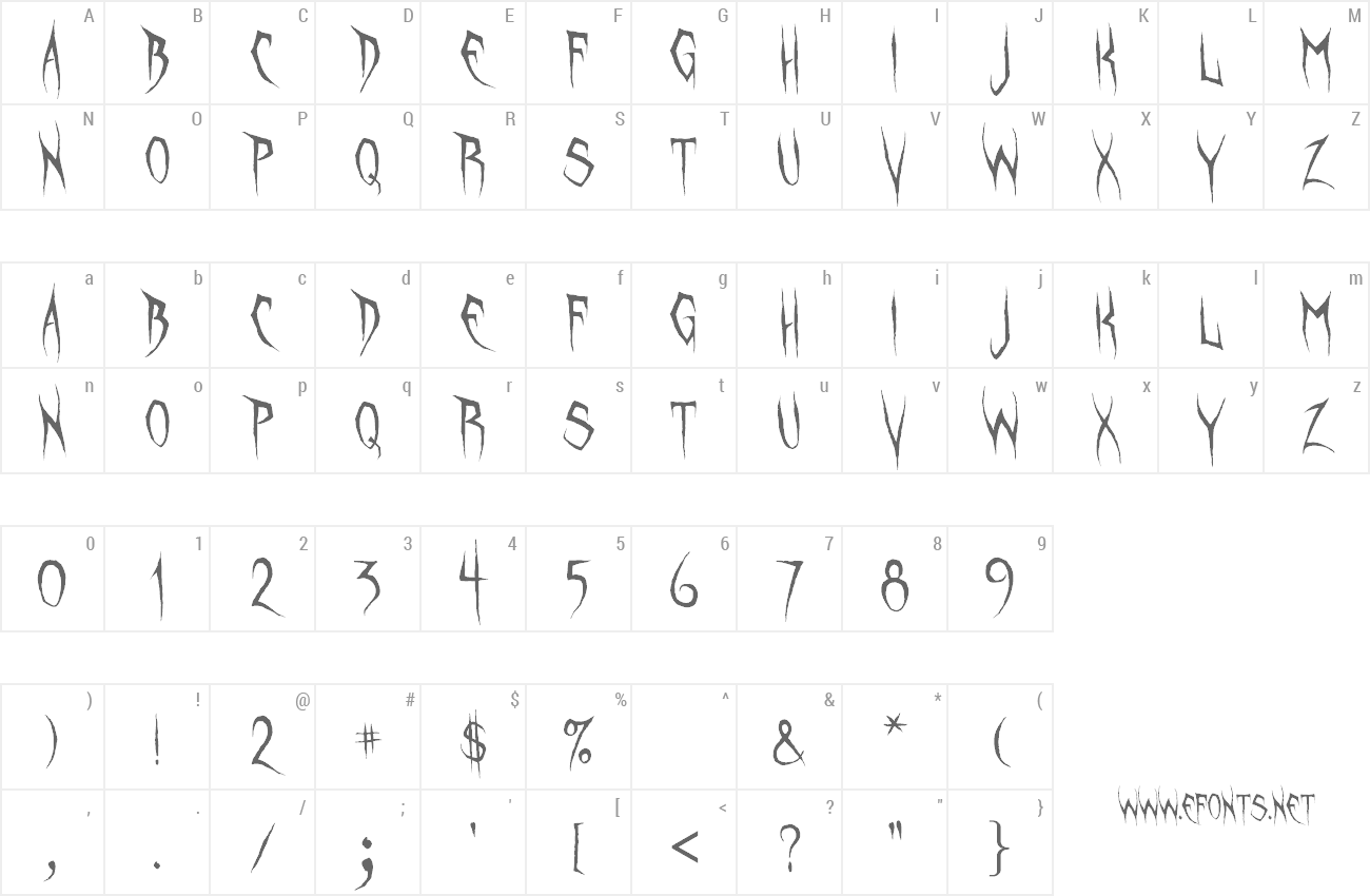 Font Unquiet Spirits preview